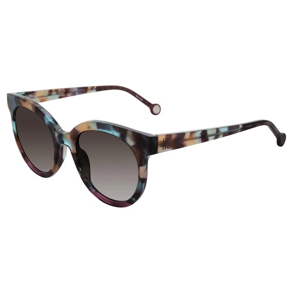 Carolina Herrera Women's Round Multi Havana Sunglasses - Picture 1 of 1